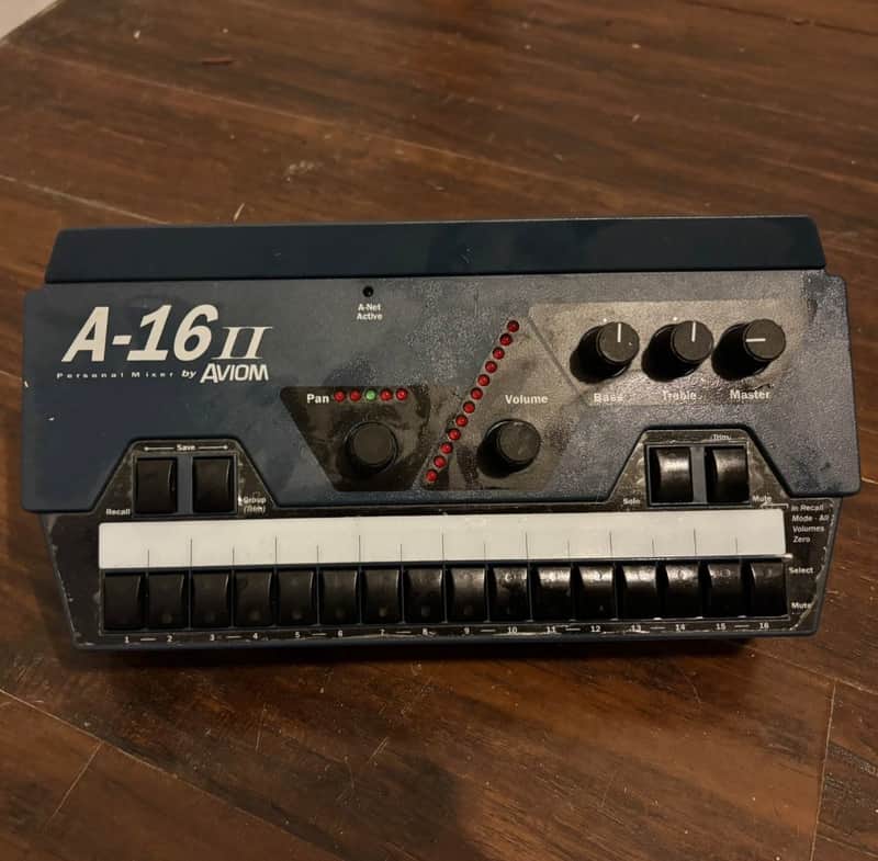 Aviom A-16II Personal Mixer 2010s - Blue image 1