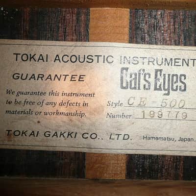 Tokai Cat's Eyes CE500 1979 Natural Japan Vintage D28 Copy image 3