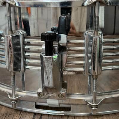 CB700 Internationale 6.5x14 Steel Snare Drum – 10 Lugs – Internal Muffler – Good Condition image 7