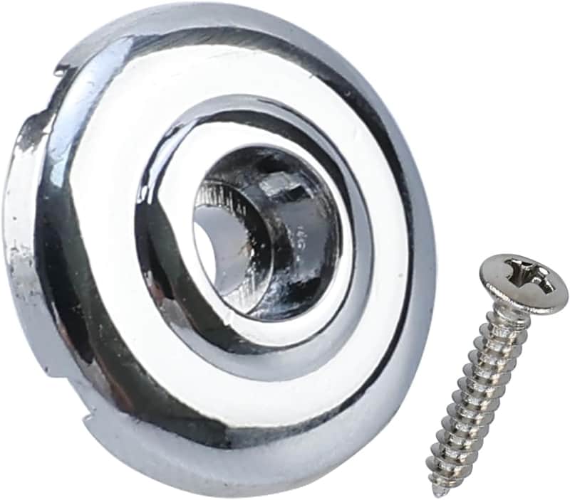 Chrome Round Bass Guitar String Retainer Zinc Alloy Slotted String Guides Trees with Mounting Screws image 1