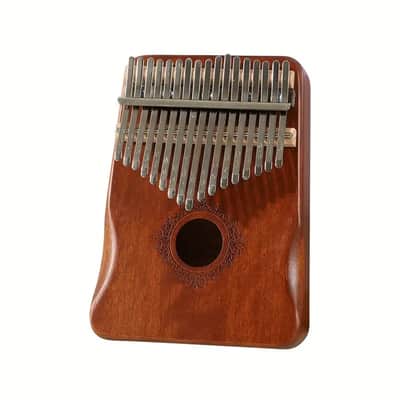 17-Key Thumb Piano – Retro Style Finger Piano with Learning Guide & Tuning Hammer image 1