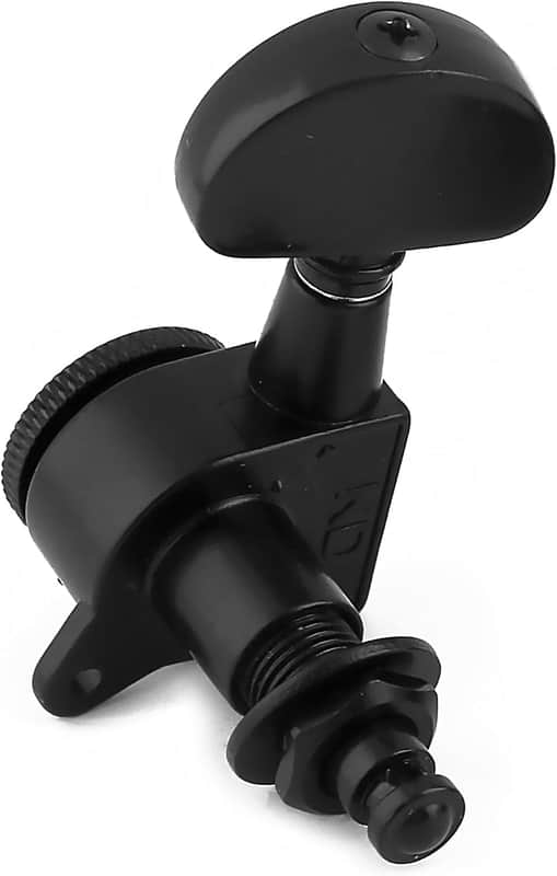 Locking Guitar String Tuning Pegs Sealed Machine Heads Tuners Tuning Keys 6 In Line for Right Handed Electric Guitar or Acoustic Guitar Half Round Head Black. image 1