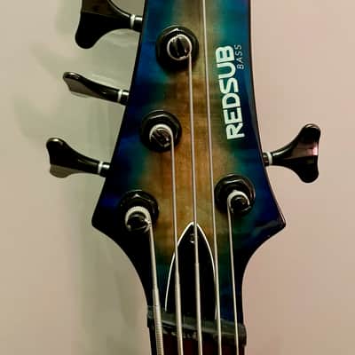 Redsub Colisem Fan Fret 36.5"with roasted neck and Luminlays 2020 Blueburst image 3