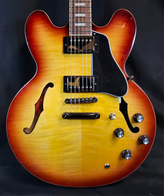 Epiphone ES-335 Figured Top, Raspberry Tea Burst, Inspired by Gibson 2026 image 1