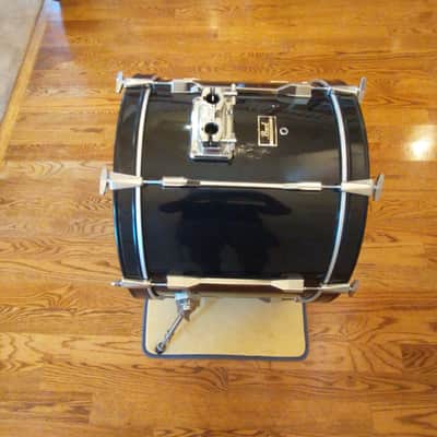 Pearl Export series 22 round x 16 inch bass drum gloss black mint condition! image 5