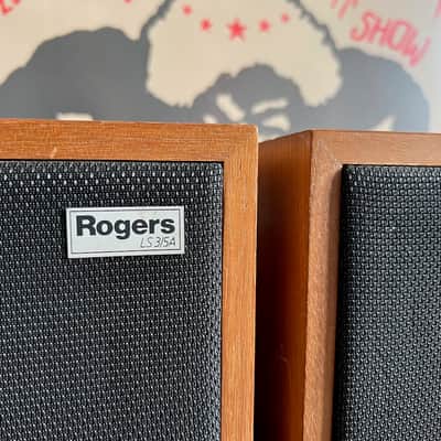 Matched Pair Vintage 1980s Rogers BBC LS3/5A 15ohm Monitor Speakers 23000 Serial image 3