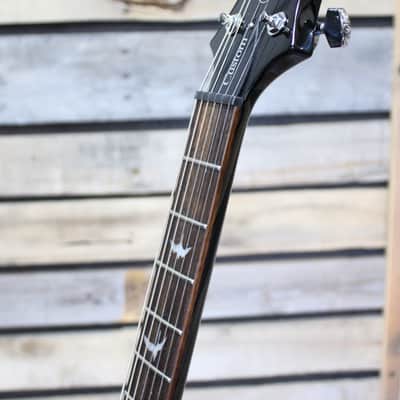 Used (2021) PRS SE Custom 24 Solid Body Electric Guitar Black Gold Burst Finish with Gigbag image 7