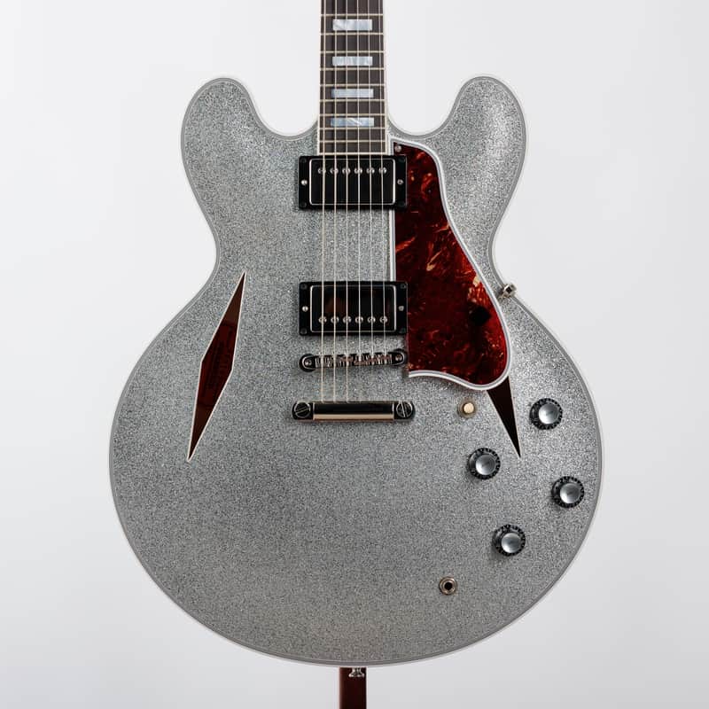 Gibson Custom 59 ES 355 Diamond F Holes Heavy Flake, Silver Sparkle Gloss G | Demo image 1