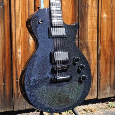 ESP USA Eclipse Black Holo 6-String Electric Guitar w/ Black Tolex Hard Case image 10