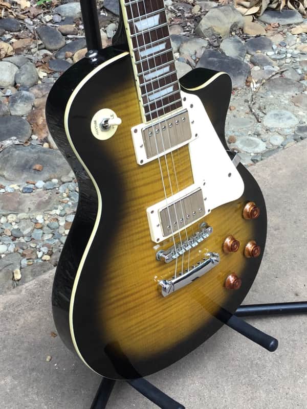 90s Tobacco Burst Samick Les Paul LS-450 Artist Series Electric Guitar with SKB-56 Hardshell Case image 1