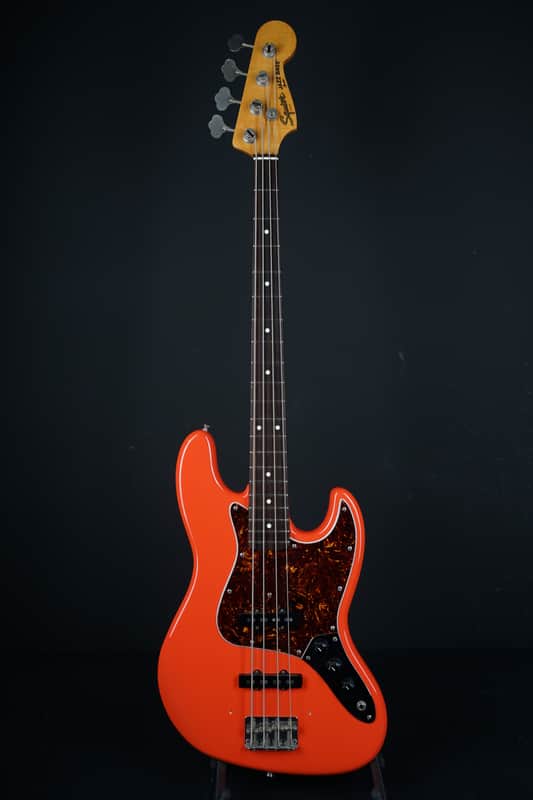 1983 Squier by Fender Jazz Bass - JV Series - Fiesta Red - HSC - Ex Eric Heydock Hollies image 1