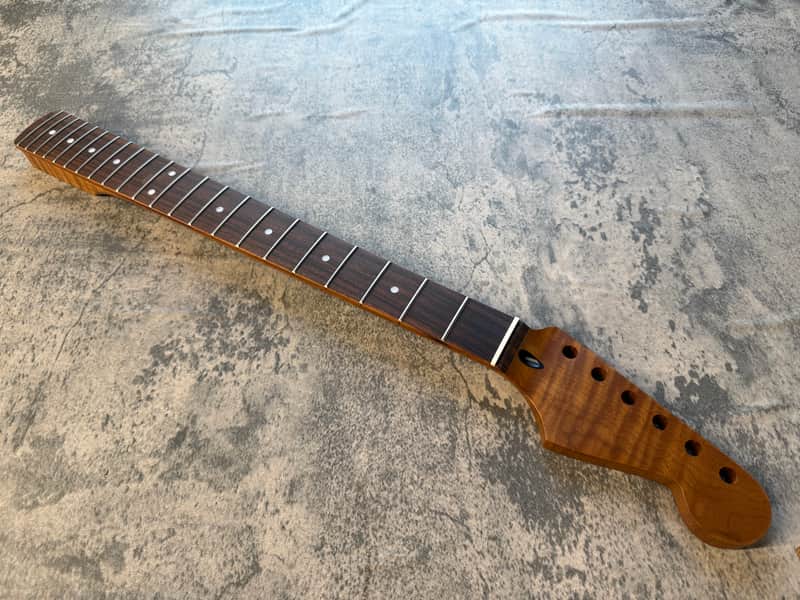 BMC Guitar 5AAAAA FLAME MAPLE Neck Strat® Stratocaster® 22 Fret Roasted With Rosewood Fingerboard Nitro Lacquer 9.5 Radius  STFRM5A #2 image 1
