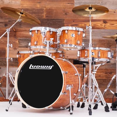 LUDWIG ELEMENT EVOLUTION 6 PIECE DRUM KIT, WITH STANDS AND ISTANBUL CYMBALS, CHERRY image 8
