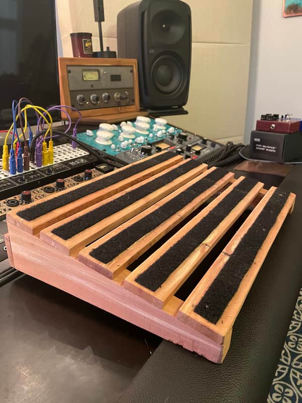 Custom Hand-Built Cedar Pedalboard 2023 - Natural image 1