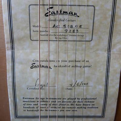 Eastman AC508CE Grand Concert 2011 w/Slotted Headstock Engelmann Spruce, Mahogany B & S  w/case image 22
