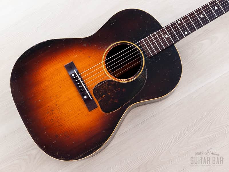 1944 Gibson Banner Logo LG-2 Vintage Wartime Acoustic Guitar w/ Case - Excellent