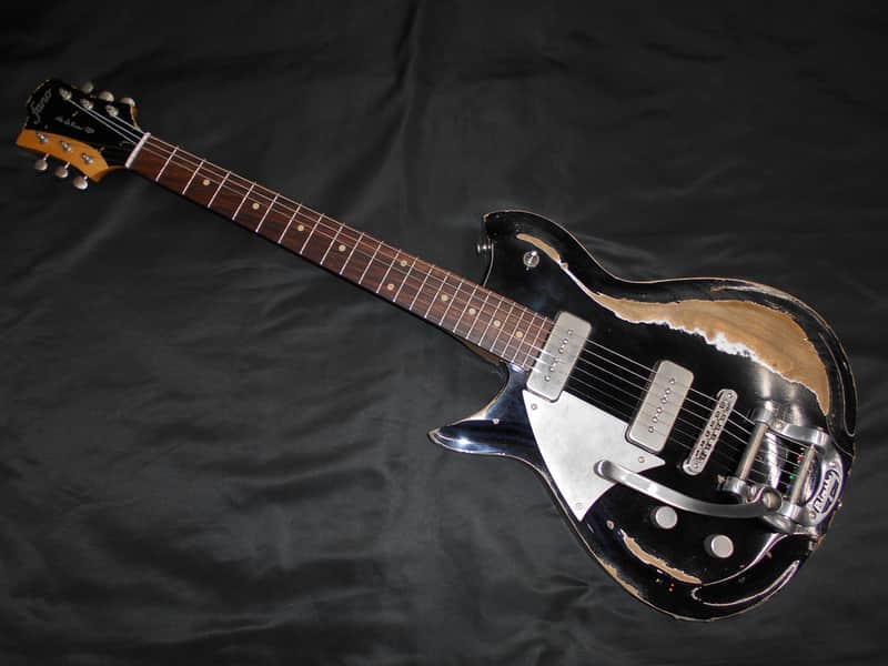 Fano Alt de Facto RB6,P-90,Bull Black,Rosewood,Heavy Distress,Left