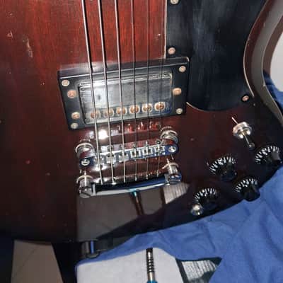 Made in Japan 70's by Matsumoku REFURBISHED MODIFIED AND REFRETTED Westminster SG walnut with UK Monty's Guitars wiring kit image 21