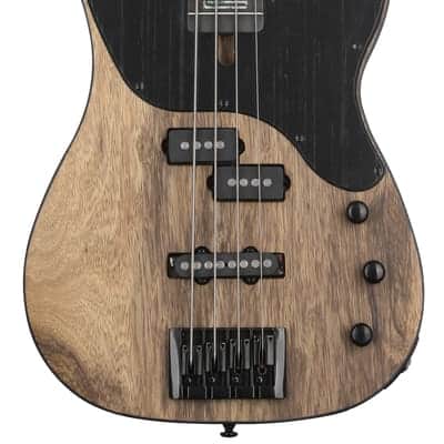 Schecter Model-T 4 Exotic Black Limba Bass Guitar - Natural image 2