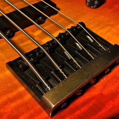 Guild SB605 1985 Sunburst Flame Maple Guild Pilot Bass USA Built Guild Acoustics 5 String Electric image 9