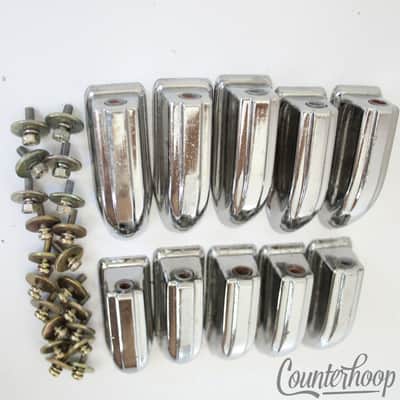 *Tama 10x Bass/Floor Tom Drum Lugs 1 3/4" Chrome Vintage 70s-80s Japan Hardware* image 2