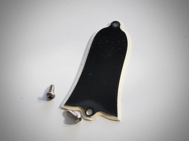 Gibson Truss Rod Cover Authentic Vintage Part Circa-1960-Black Plastic image 1