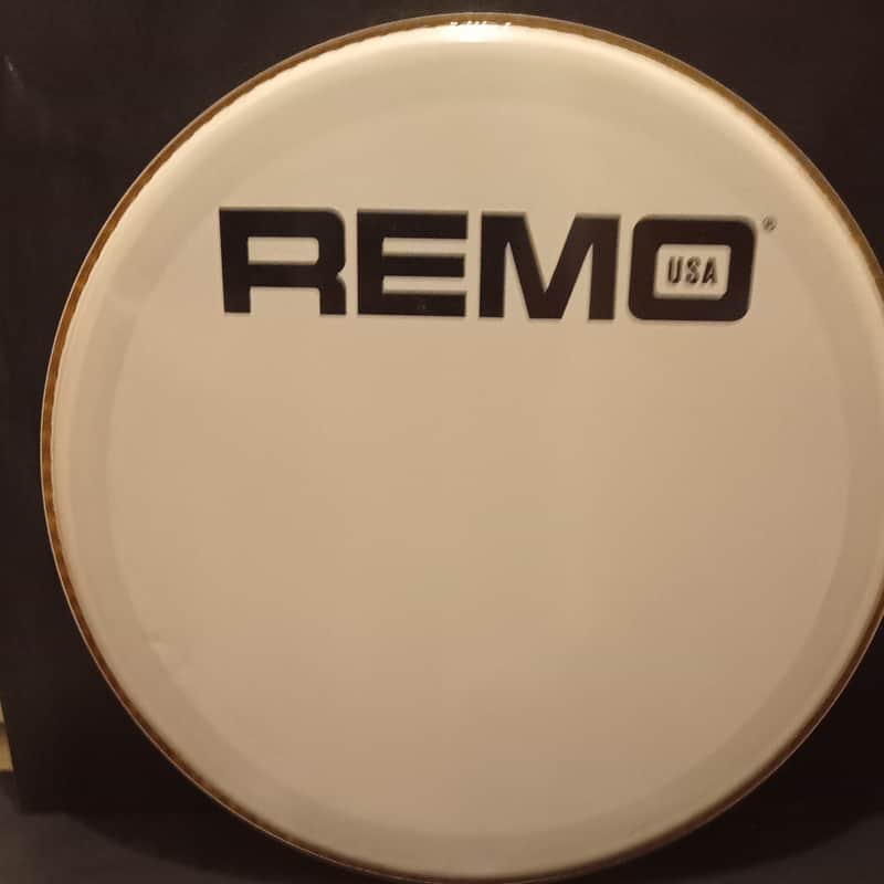 Remo Remo BR-1224-00 Smooth White Big Logo 24" +muffl 2010-2016 - Classic white image 1