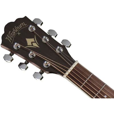 Washburn HD10SCE Heritage Series Dreadnought Cutaway A/E Guitar - Natural image 4
