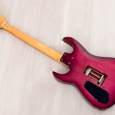 1990 BC Rich Gunslinger NJ Series SSH Flame Top Purple Sunburst w/ Floyd Rose & Case, Japan image 12
