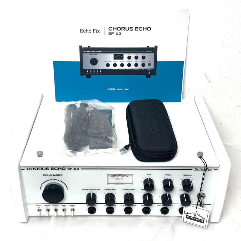 Echo Fix EF-X3 Desktop Tape Echo with BBD Analog Chorus & Spring Reverb - White image 1