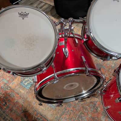 Sonor Made in Germany Mid 70's Champion Red 4 Pc Drum Set 22, 16, 8, 9, Clean! image 13