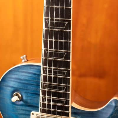 Nik Huber Orca 59 Blue Turquoise Glow Brazilian RW Fretboard image 7
