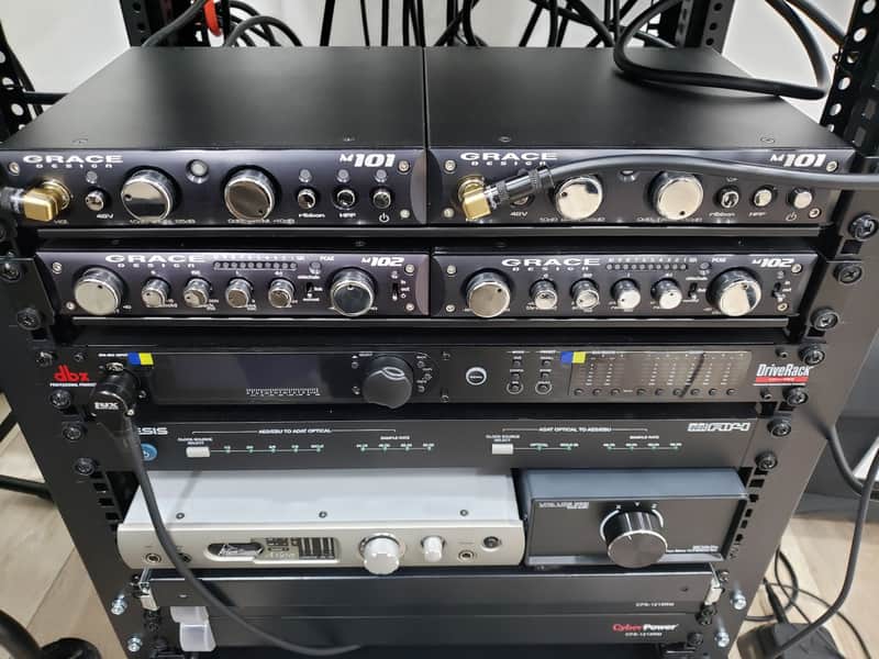 Grace Design M102 Compressors - STEREO PAIR w/rack shelf image 1