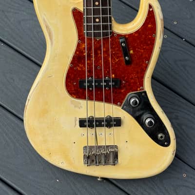 Fender Jazz Bass  1960 - ultra rare & original Stack Knob in an Olympic White Custom Color ! image 3