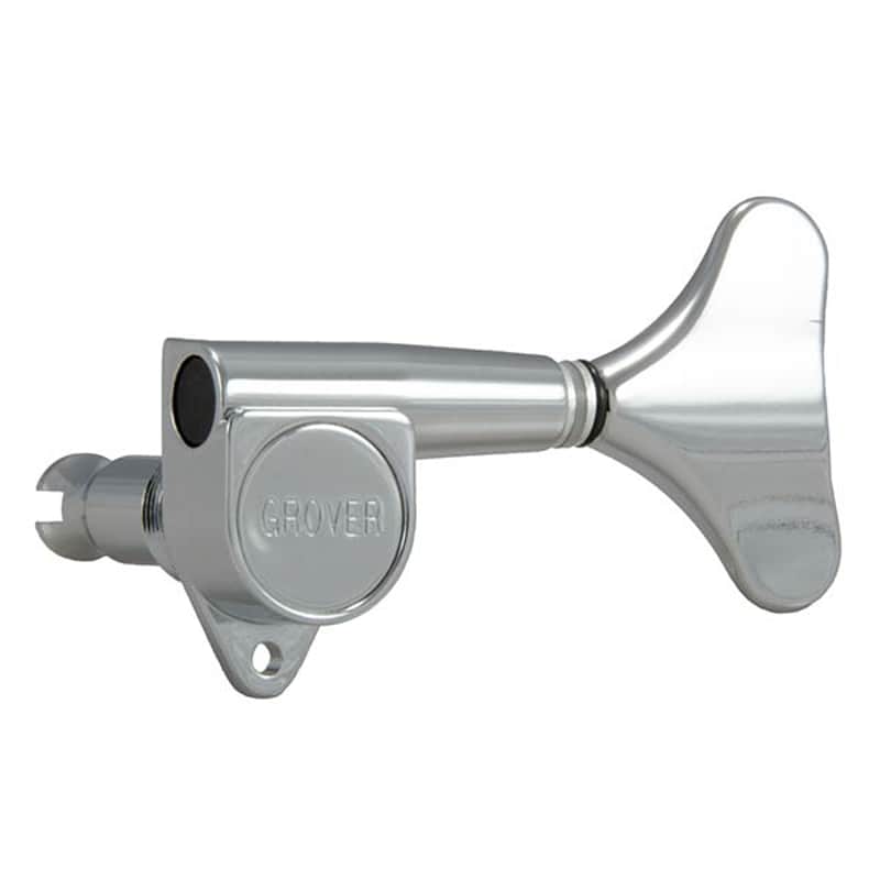 Grover 144C4 Mini Bass Machines - 4-In-Line Tuners | Machine Heads - Fits Gibson® - Chrome image 1