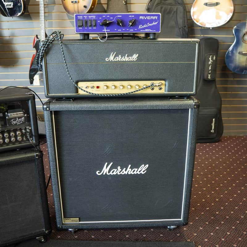 (USED-C) Marshall JMP Superlead 100 + 1960BV 4x12 Cab + Rivera Rock Crusher R980 HALF STACK image 1