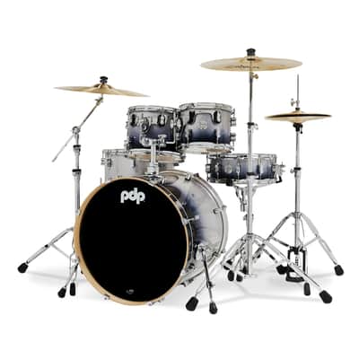 PDP Concept Maple Silver to Black Fade 5pc Drum Set - 22,10,12,16,14 - PDCM2215SB image 2