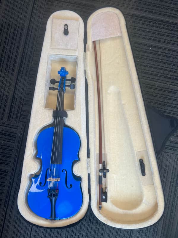 Mendini 1/4 size violin - Blue image 1