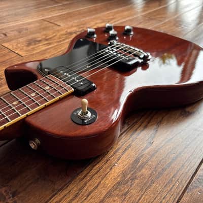 Vintage 1970s Gibbon LG-400 Les Paul Junior P90s Electric Guitar Walnut MIJ Japan image 8