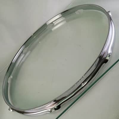 Ludwig 17"BRASS Tenor Tom Drum Batter Rim/Hoop 8Lug Triple-Flange Chrome COB 60s image 4
