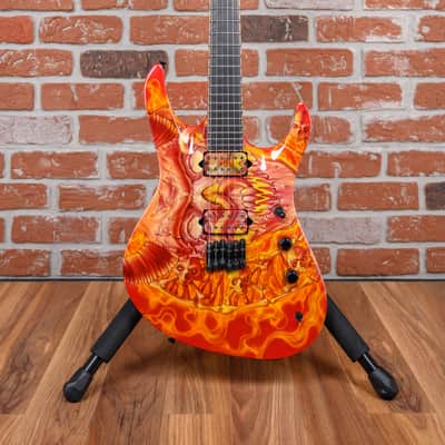 Jackson USA Signature Chris Broderick Soloist HT6 Devil & Flames Graphic by Mike Learn 2015 w/OHSC image 4