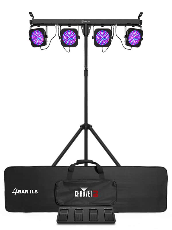 Chauvet DJ 4BAR ILS Wash Lighting System w/(4) Par Lights+Tripod+Footswitch+Bag image 1