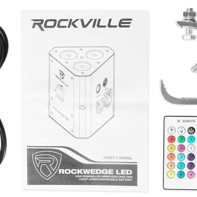 Rockville RockWedge LED 54w RGBWA and UV Rechargeable Battery Wireless DMX Par Light image 10