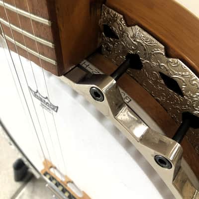 Framus 5 string banjo, long neck, Texan model 1973 - brown image 7