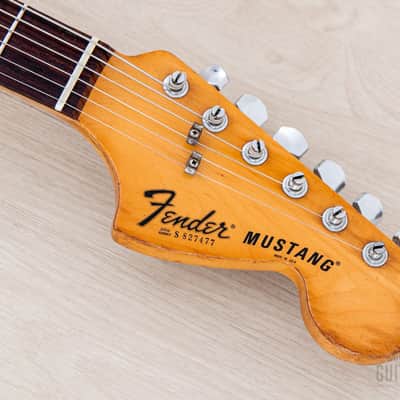 1981 Fender Mustang Vintage Offset Guitar Olympic White w/ Case image 4