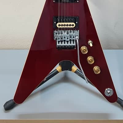 Dean V Floyd Rose CASE, Seymour Duncan Invaders, Awesome! - Wine red Dime 2021 image 2
