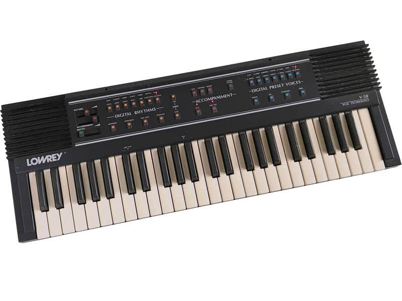 1988 Lowrey V-50 Vintage Keyboard & Crunchy Lo-Fi PCM Drum Machine SIEL Suzuki Keyman RARE! image 1