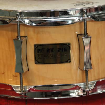 Pork Pie  6x14 Flamed Curly Maple 2008 snare drum image 3