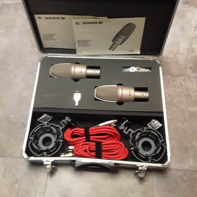 Pair of Akg Studio Condenser Mic's + Shockmounts, Cables & Locking Case (*Great for Drum Overheads*) image 1