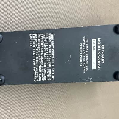 Thomas Organ Cry Baby Wah Model 95-910511 Vintage Pedal - TDK Patent Pending image 4